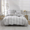 Light Gray and White Duvet Cover