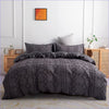 Gray Black Patterned Duvet Cover