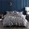 Satin Gray Duvet Cover