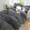 Dark Gray Striped Duvet Cover