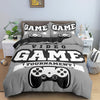 Gamer Tournament Gray Duvet Cover