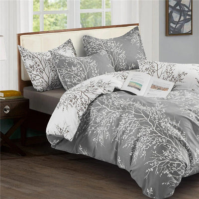 Patterned Gray Duvet Cover