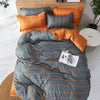 Gray and Orange Duvet Cover