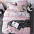 Gray and Pink Duvet Cover 2 people