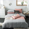 Gray and Pink Duvet Cover