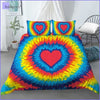 Multicolored Heart Hippie Duvet Cover