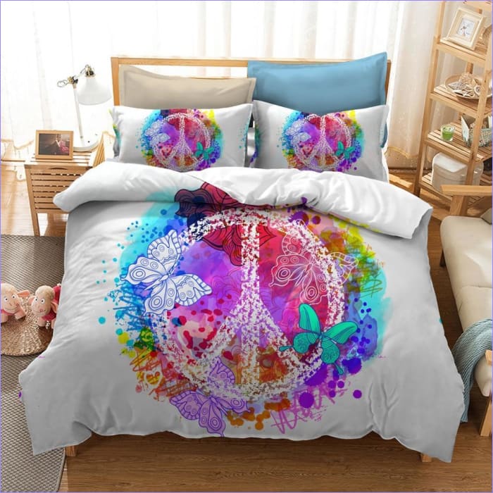 Peace 'n Love Hippie Duvet Cover