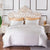 Plain White Imitation Silk Duvet Cover