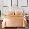 Imitation Silk Plain Duvet Cover Gold