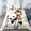 Yellow Panda Duvet Cover