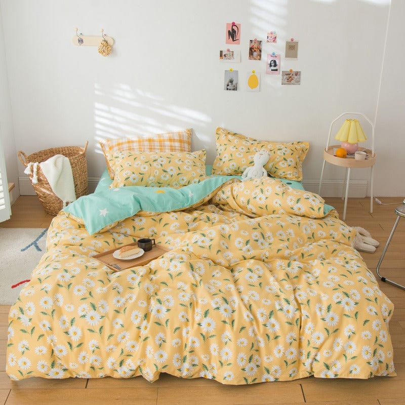 Yellow Small Flowers Duvet Cover