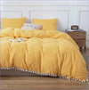 Pompoms Yellow Duvet Cover