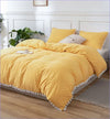 Pompoms Yellow Duvet Cover