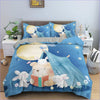 Camping Rabbit and Bear Duvet Cover