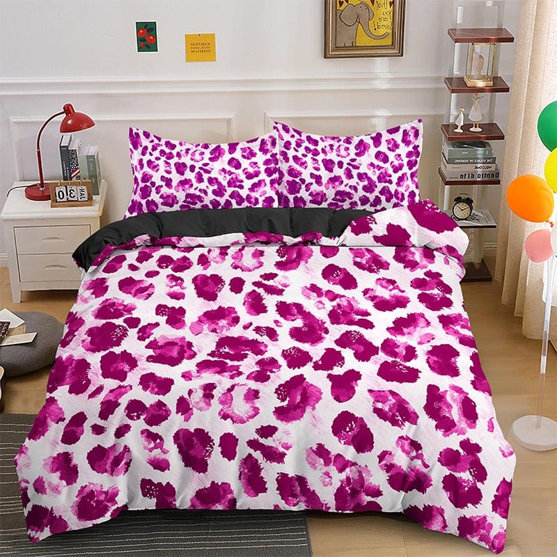 Pink Leopard Duvet Cover