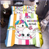 Rainbow and cloud unicorn duvet cover