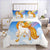 Golden Mane Unicorn Duvet Cover