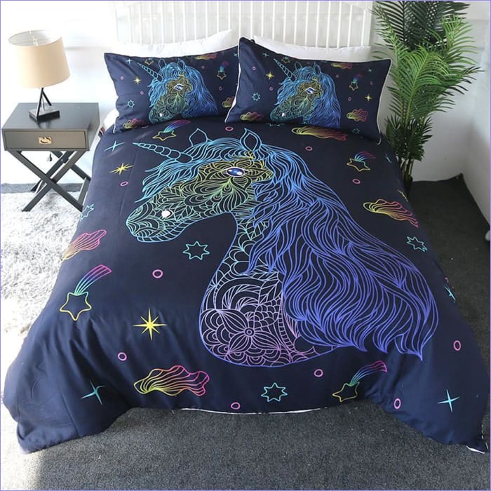 Shooting Stars Unicorn Duvet Cover