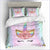 Duvet Cover Unicorn Girl Rainbow Horn