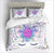Duvet Cover Unicorn Girl flowered horn