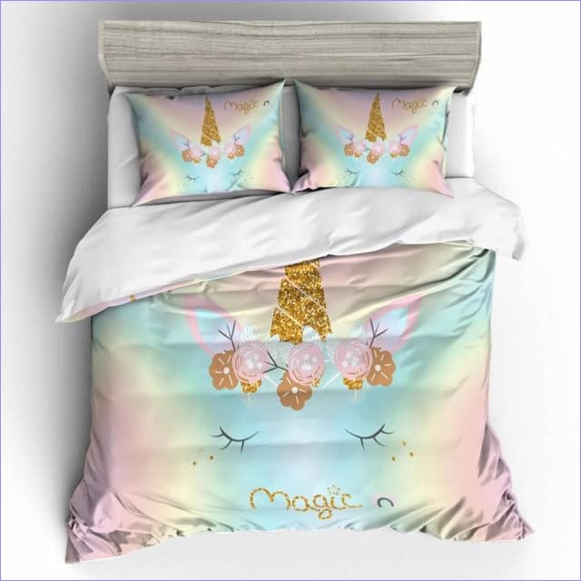 Duvet Cover Unicorn Girl magic horn