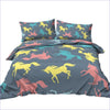 Multicolored Unicorns Duvet Cover