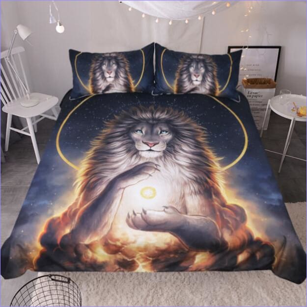 Creator God Lion Duvet Cover