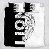 Black and White Lion Duvet Cover