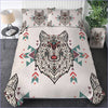 Boho Ancestral Wolf Duvet Cover