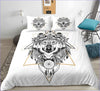 Dream Catcher Wolf Duvet Cover White