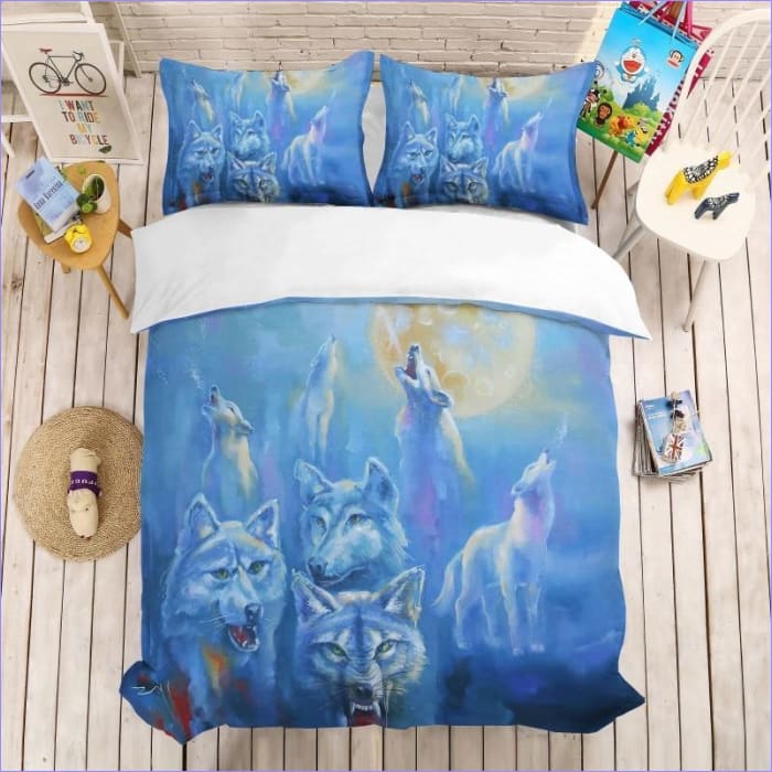 Wolf Sled Dog Duvet Cover