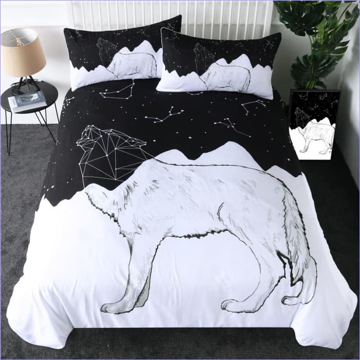 Constellation Wolf Duvet Cover