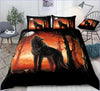 Sunset Wolf Duvet Cover