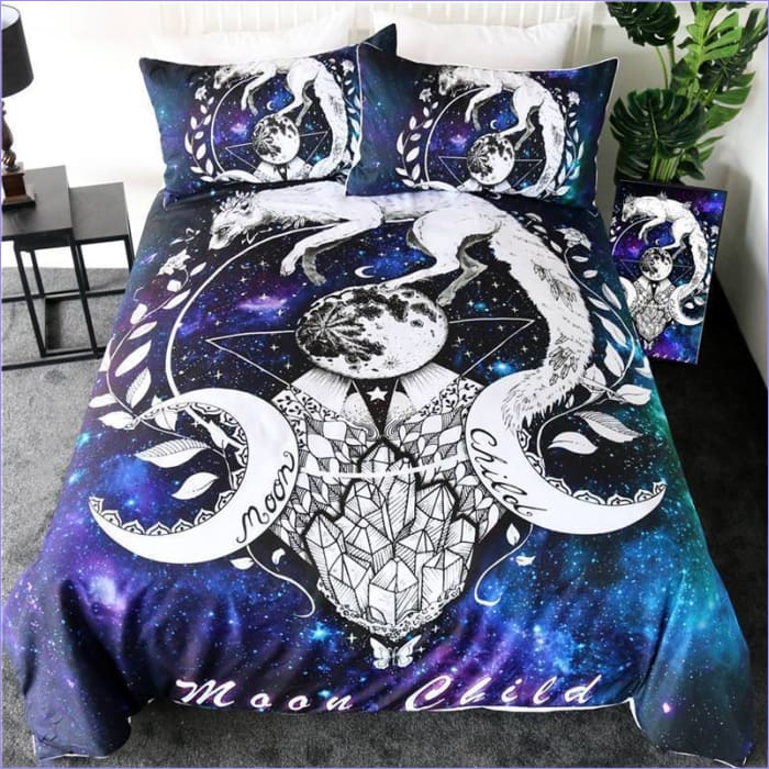 Galaxy Wolf Duvet Cover