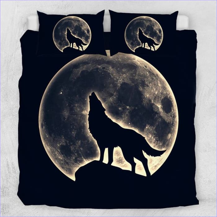 Werewolf and Moon Duvet Cover