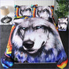 Galaxy Indian Wolf Duvet Cover