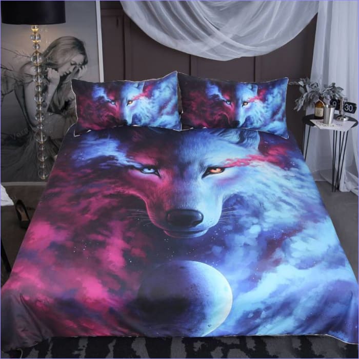 Light vs Dark Wolf Duvet Cover