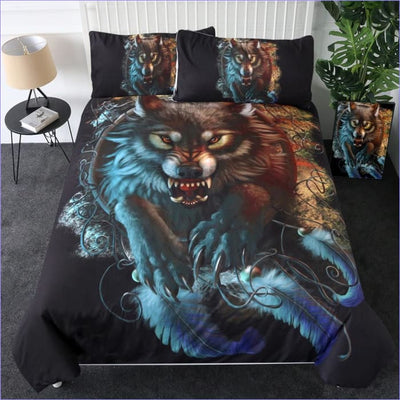 Menacing Wolf Duvet Cover