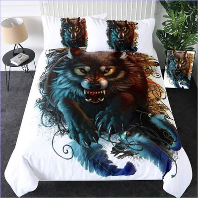 Menacing Wolf Duvet Cover