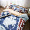 Wolf Newspaper Duvet Cover