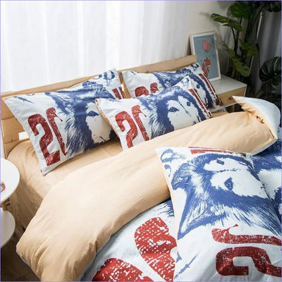 Wolf Newspaper Duvet Cover