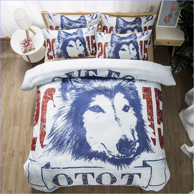 Wolf Newspaper Duvet Cover