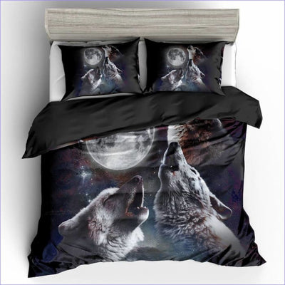 Full Moon Wolf Duvet Cover