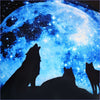 Wolf and Blue Moon Duvet Cover