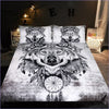 Wolf and Feathers Duvet Cover