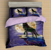 Purple Lone Wolf Duvet Cover