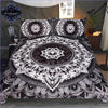 Mandala Duvet Cover 140x200 Black