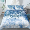 Marble Blue Mandala Duvet Cover