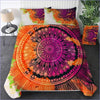 Orange Indian Mandala Duvet Cover