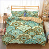 Mandala Duvet Cover Turquoise green